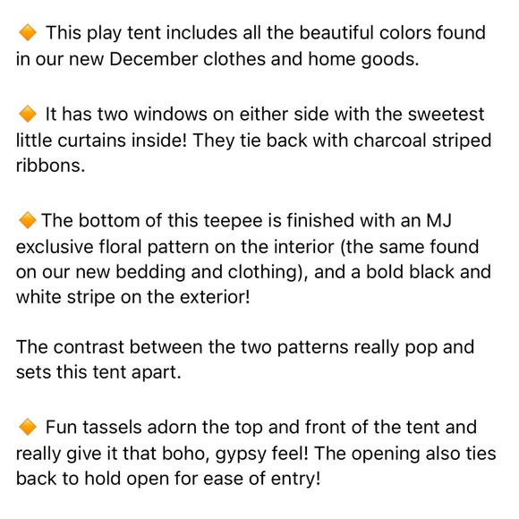 EUC Matilda Jane / Joanna Gaines Barley Fields Play Tent - Picture 5 of 7